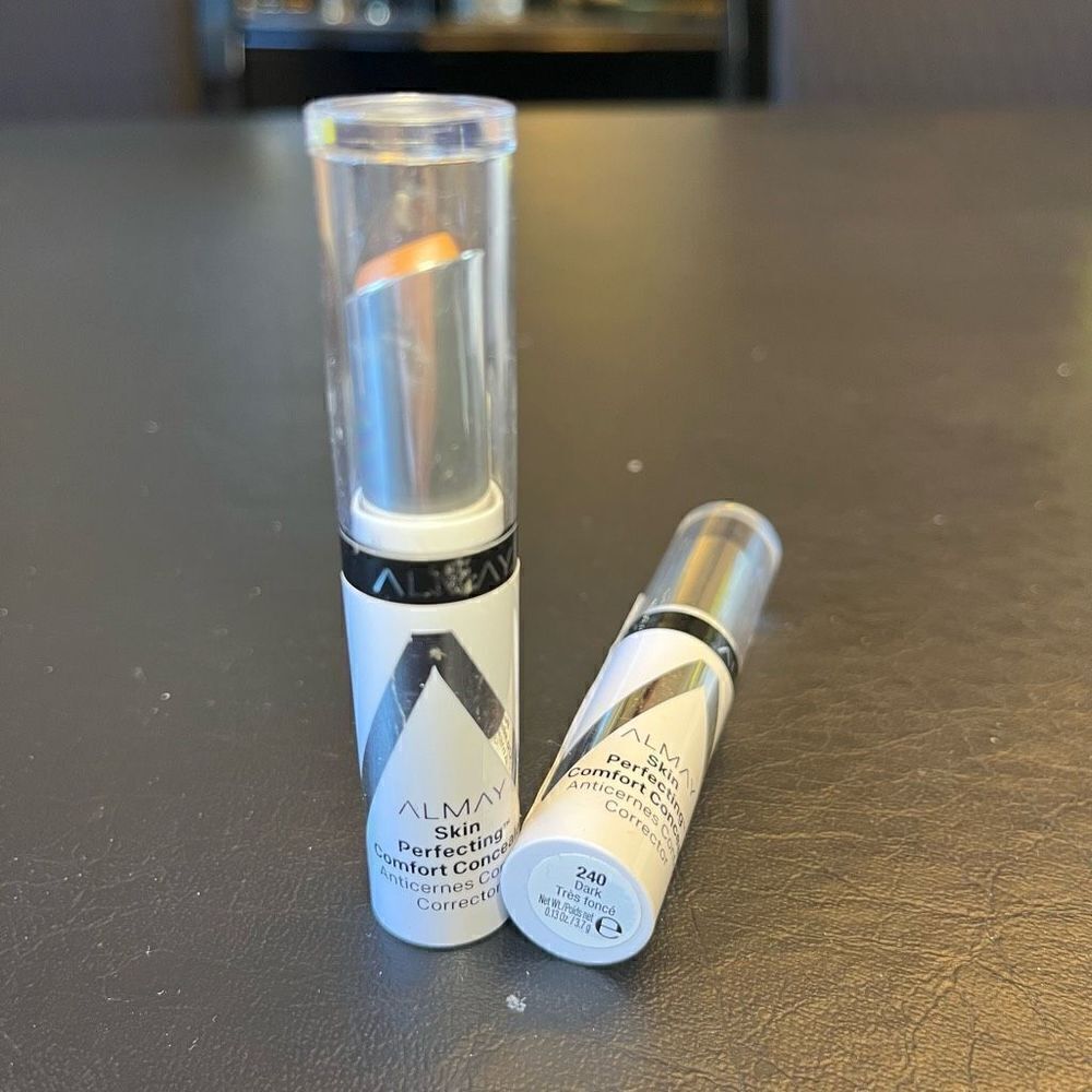 Lot of 2 240 Almay Skin Perfecting Comfort Concealer Stick Hypoallergenic Dark